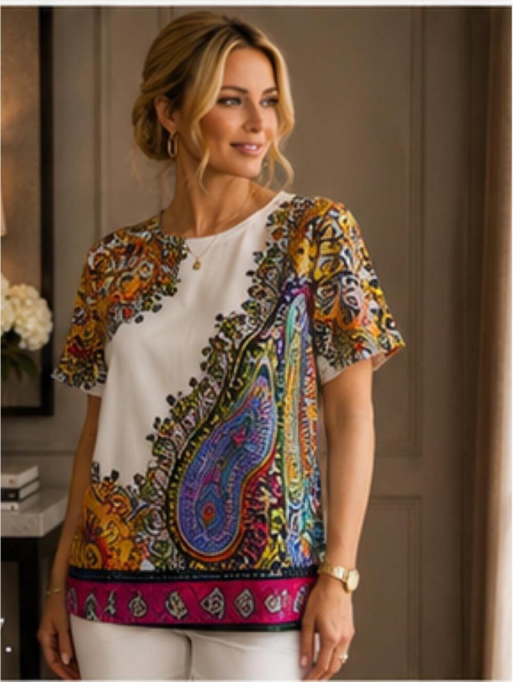 Etro Multicolor Paisley Print Blouse
